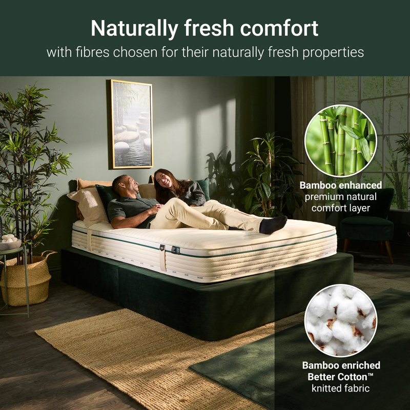 Jay-Be® Natural Fresh Bamboo Hybrid 2000 e-Pocket Mattress, Double (4'6)