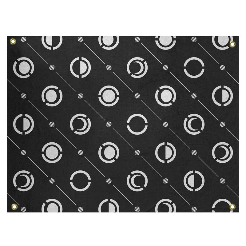Tapisserie, H 26 po x l 36 po, Noir/blanc