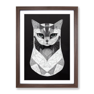 Ravishing Cat Abstract 1 Piece Single Picture Frame Wall Art