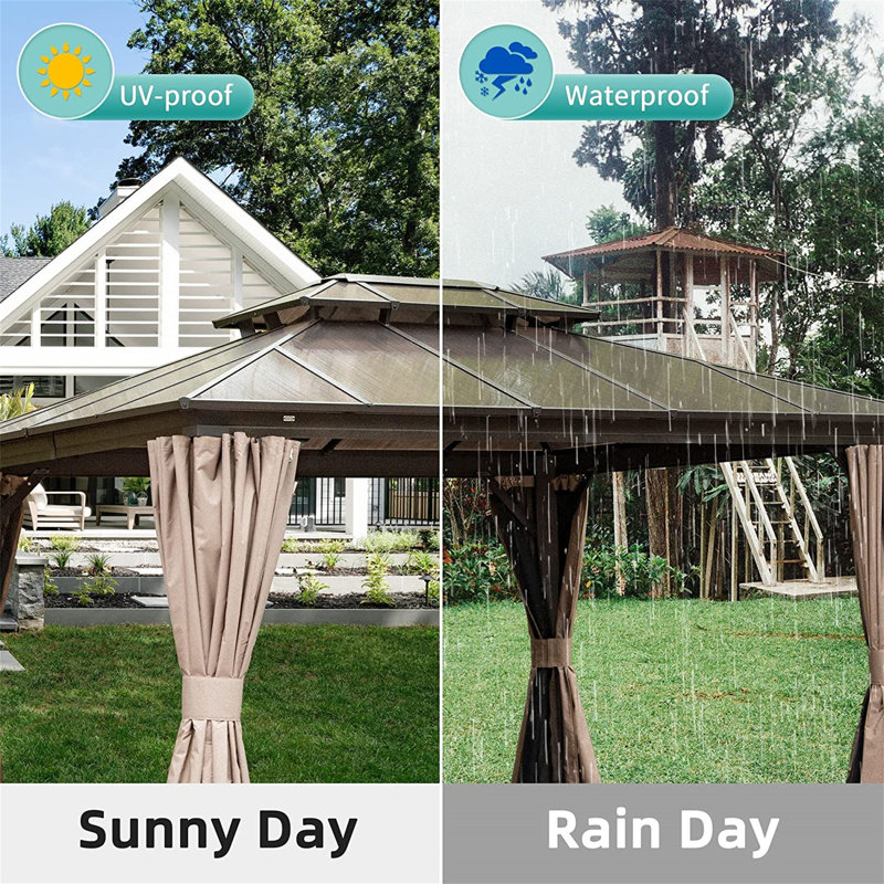 10'X12' Hardtop Gazebo, 109.08" H x 142.9" W x 117.3" D