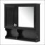 Armoire à pharmacie murale à miroir de 30 pouces avec tablettes ouvertes et intérieur réglable, parfaite pour le rangement et l'organisation de la salle de bain