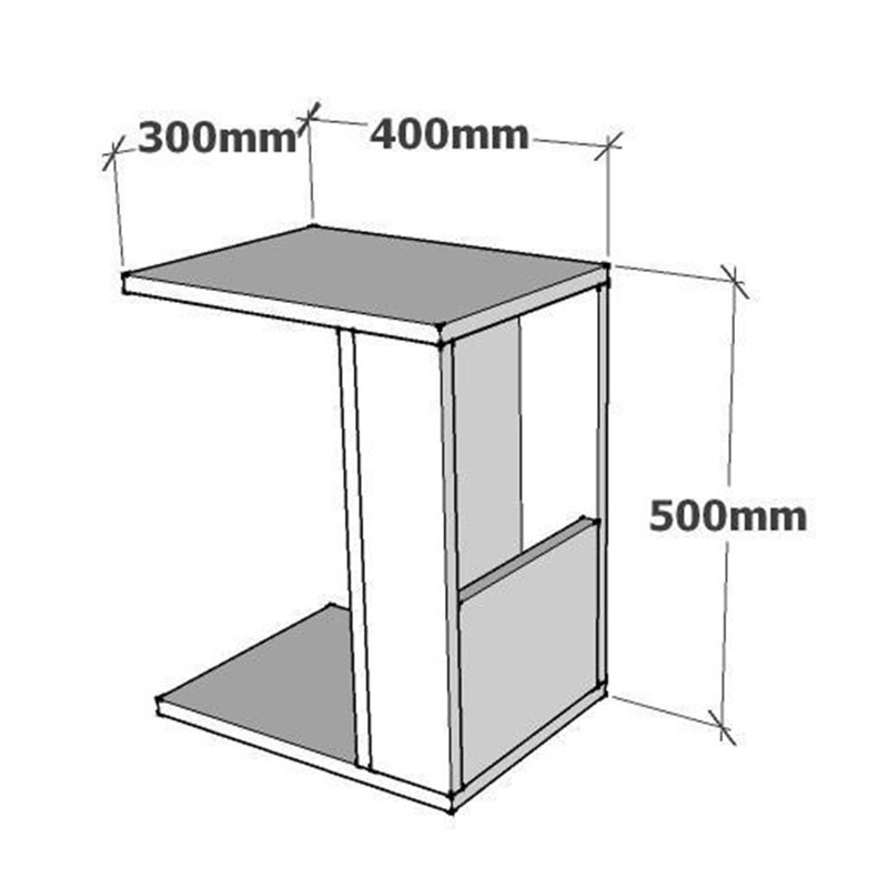 Table de bout avec rangement Anenas C Table, Noyer