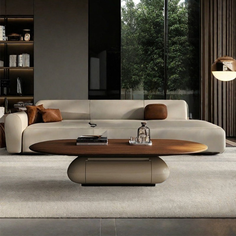 Modern advanced simple style coffee table, 13.8" H x 51.2" L x 27.6" W