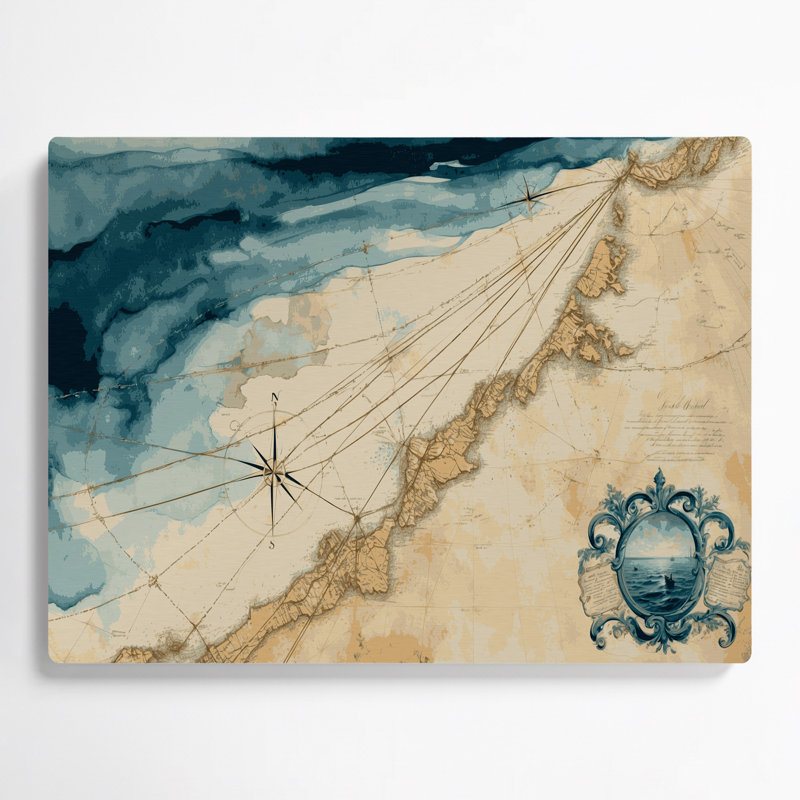 Art mural en métal beige Coastal, H 24 po x l 36 po