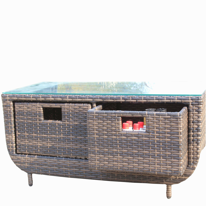 Table basse avec verre trempé