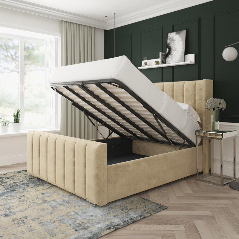 Willow Conistan Upholstered Ottoman Bed Frame, Single (3'), Cream