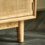 Armoire de rangement en bois et rotin