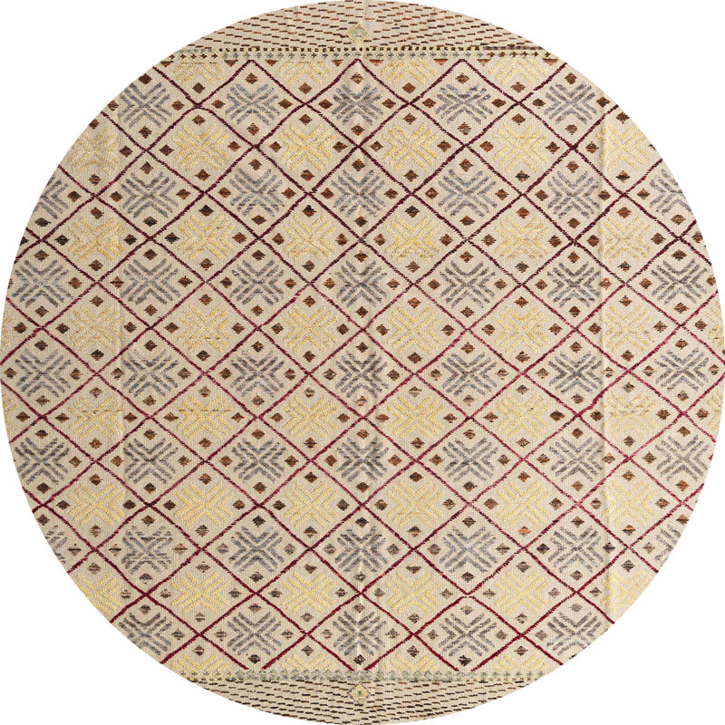 Abstract Indoor Rug, Round 6'