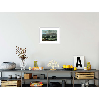 «The Stormy Sea or The Wave» par Gustave Courbet, impression giclée encadrée