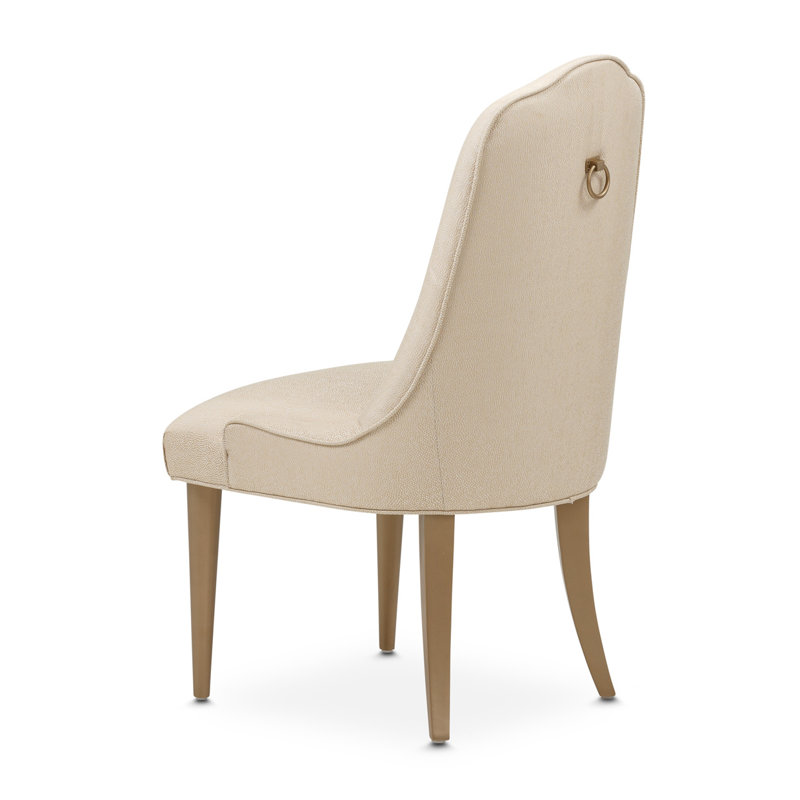 Malibu Crest Upholstered Dining Chair, Burnished Gold