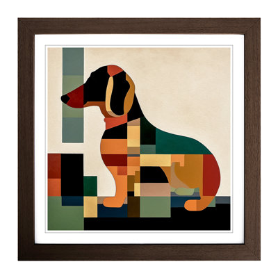 Dachsund Suprematism - Framed Print