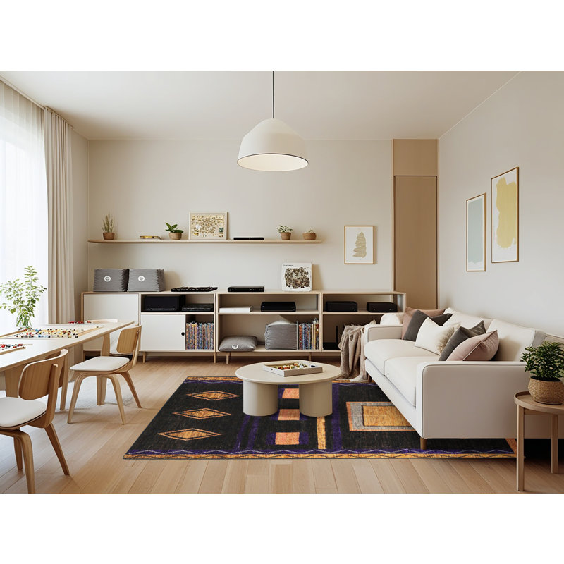 Abstract Indoor Rug, Rectangle 7' x 9'