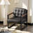 Multi-color PU Leather Upholstered Office Chair with Stylish Armchair and Metal Legs, Suitable For Living Room, Bedroom, Reception Area and Waiting room-1581777795