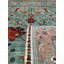 Tapis bleu sarcelle en laine et coton Original
