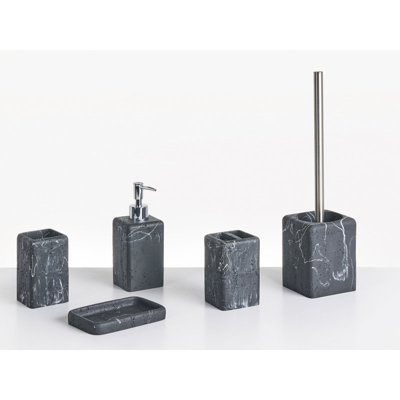 Bathroom Accessory Set, Black