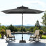 Parasol de marché rectangulaire 59 po x 106 po Tyleia, base lestée incluse