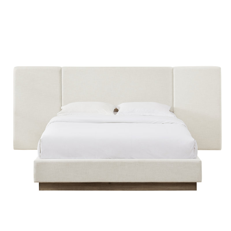 Muse Upholstered Wide Headboard Bed