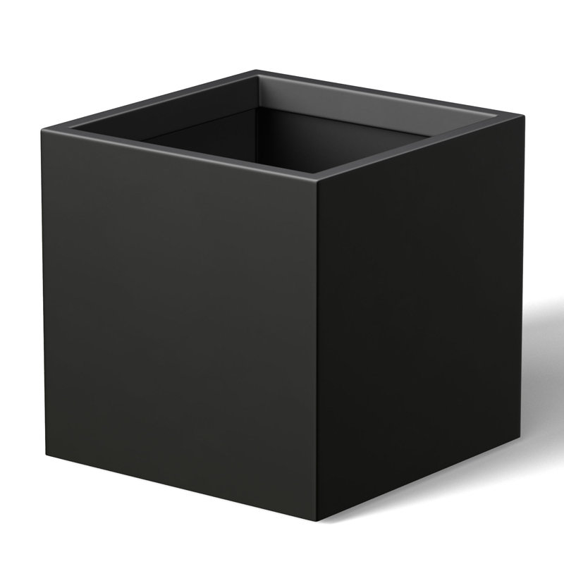 Redegonda Handmade Planter Box, 10" H x 10" W x 10" D, Charcoal Black