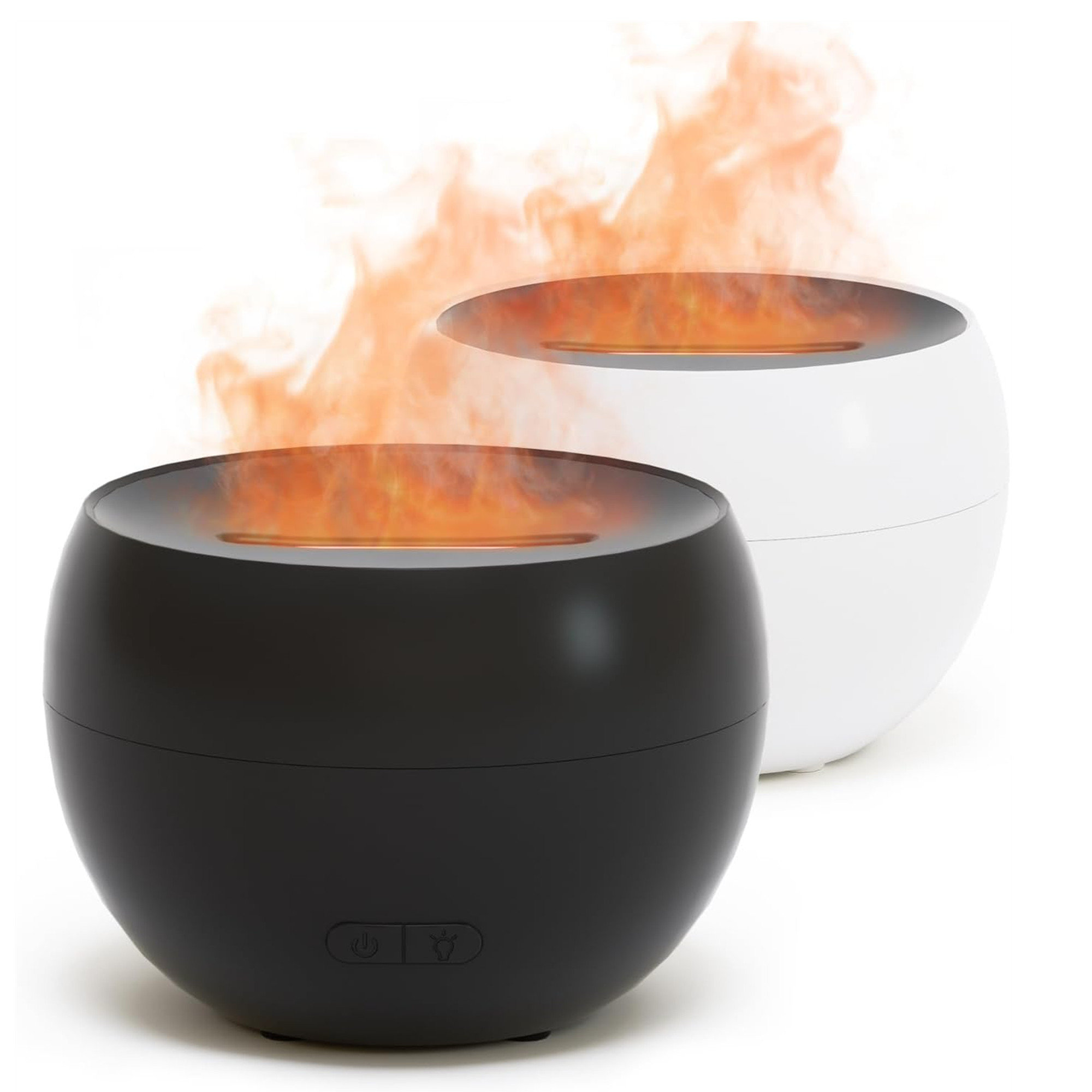 Bungalow Rose Twin Flame Effect Essential Oil Diffuser Set (Black ...