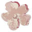 Wool Abstract Area Rug in Pink/Beige-74187190