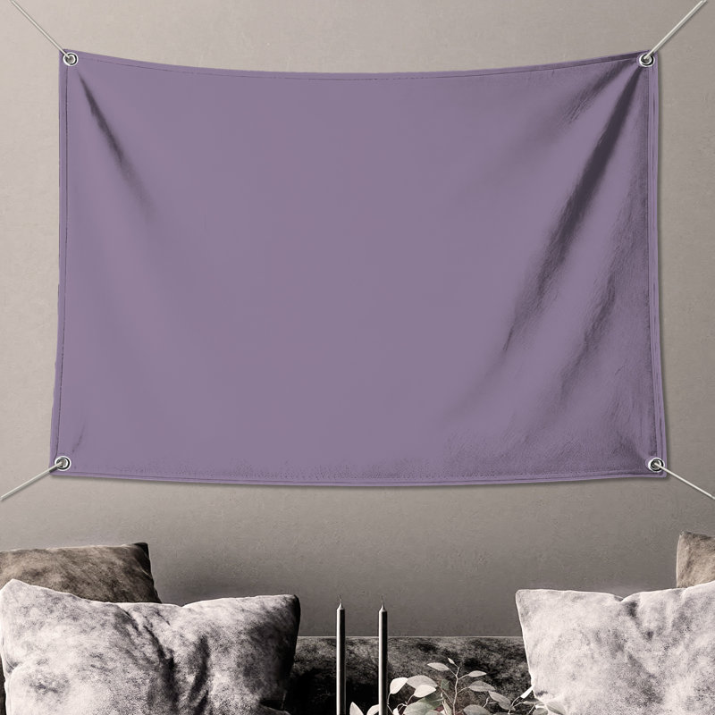 Purple Solid Color Wall Tapestry - Solid Wall Decor, 104in H x88 with 4 Grommets