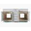 Meuble-lavabo double de 63 po avec base de tiroir Disar-111753618