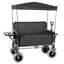 3-In-1 Collapsible Wagon Converts To Bench Convertible Folding Wagon Cart With Canopy &Rear-Mounted Folding Tabletop-330872744