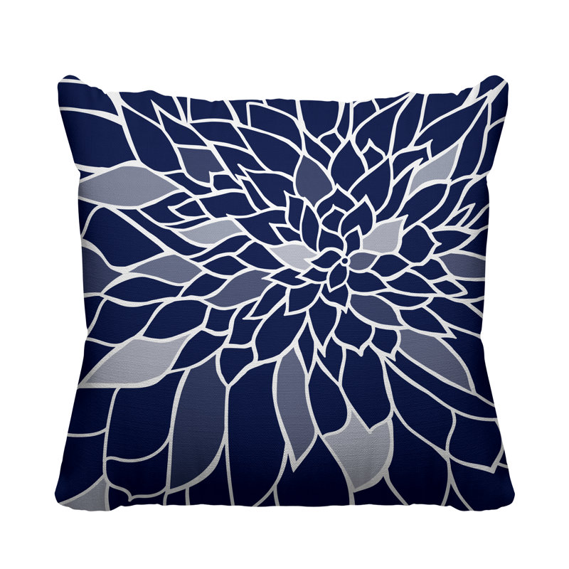 Coussin Raina, L 17 po x H 17 po, Bleu marine