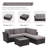Premium All-Weather Wicker 5 - Person Modular Patio Conversation Set with Cushions-1340405331