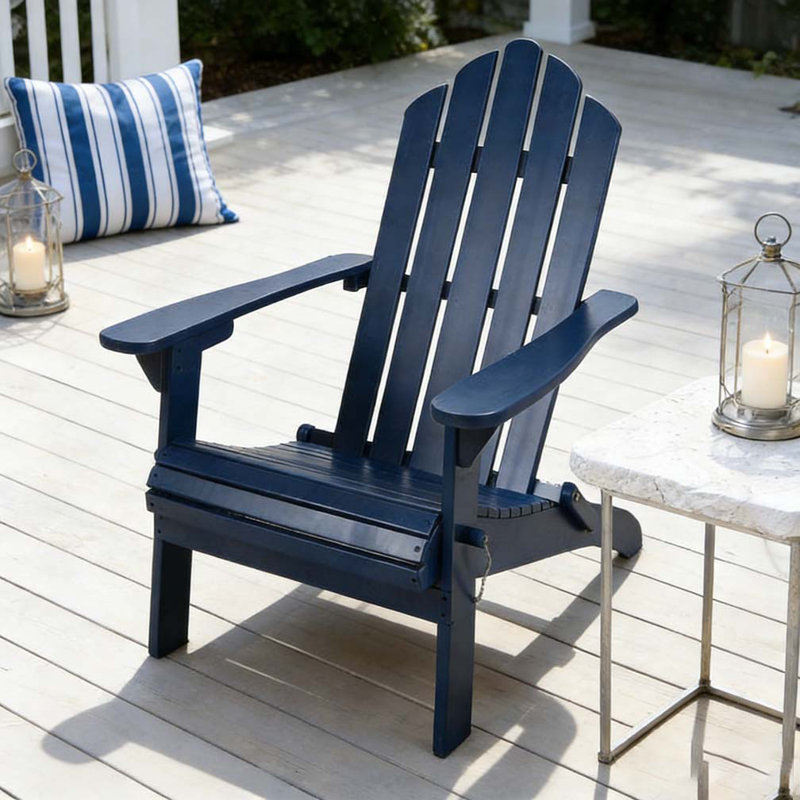 Chaise d'extérieur pliable, Bleu