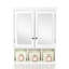 Armoire à pharmacie de salle de bain avec 2 portes - tablettes réglables, 3 paniers décoratifs de Noël au pôle Nord, fixation murale pour salle de bain, cuisine, buanderie, canne à sucre