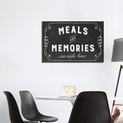 Meals & Memories 1 Piece Wrapped Canvas Wall Art
