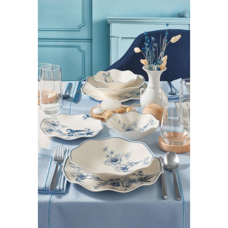 Tuckerman 24 Piece Porcelain China Dinnerware Set - Service for 6