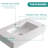 Integrated Solid Surface Basin Without Drain or Faucet, Modern Glossy Finish