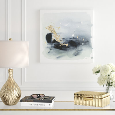 «Cerulean & Gold II», peinture sur toile tendue