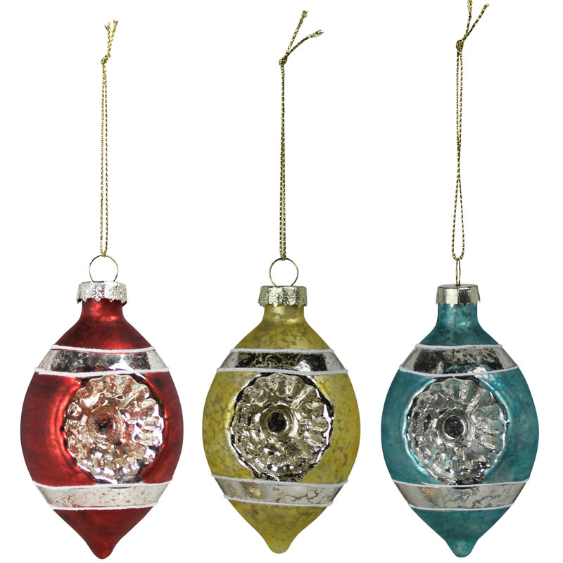 Ornements réfléchissants, verre, ensemble / 3
