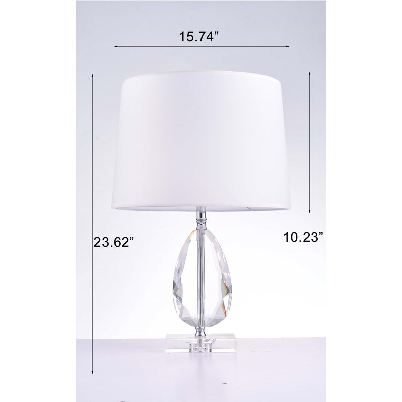 Trento Lucite & Polished Chrome Table Lamp