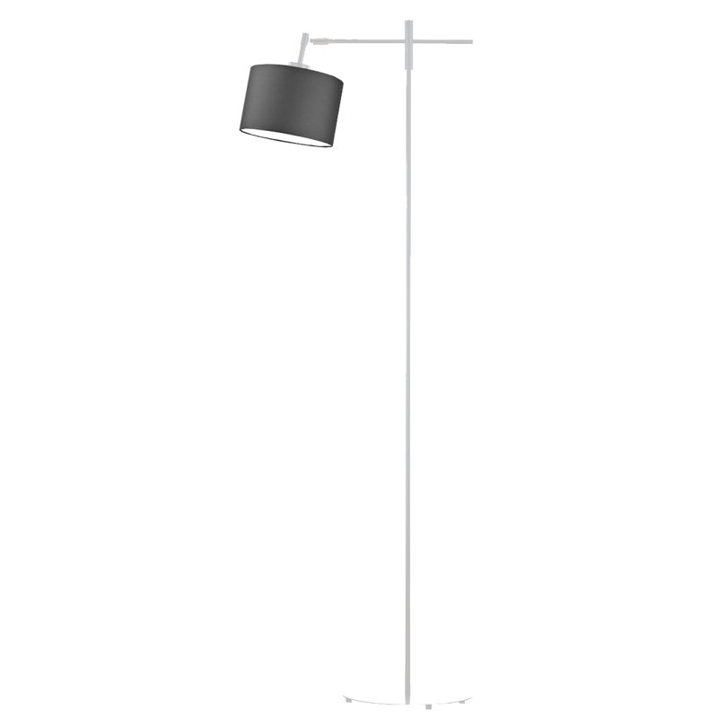 Chafton 145cm Brown Accent Floor Lamp, Graphite, Silver