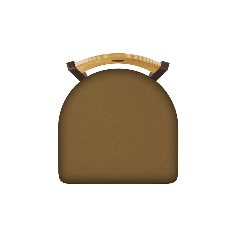 Tabouret pivotant Voltaire, Chêne naturel, Bronze, Siège de selle Canter / dossier moyen en érable
