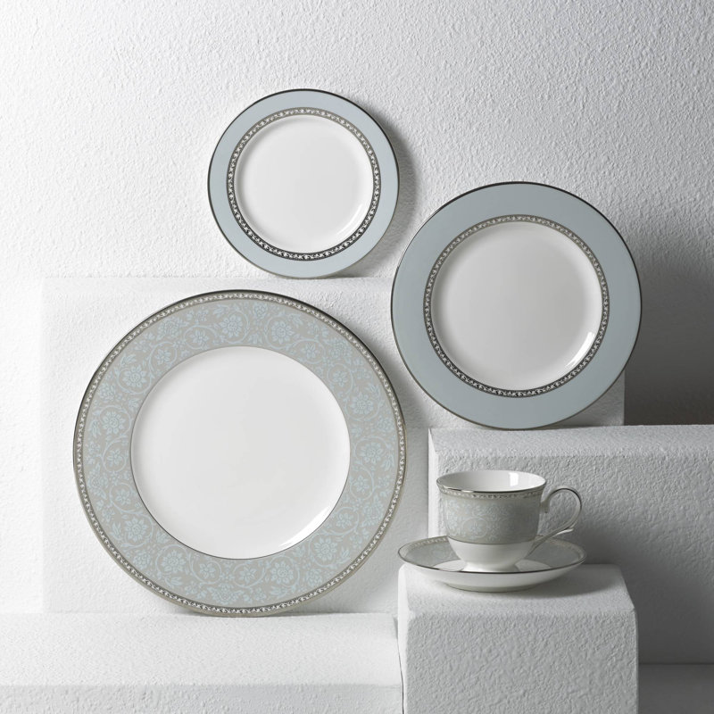 Lenox Westmore White and Blue Bone China 5-Piece Place Setting