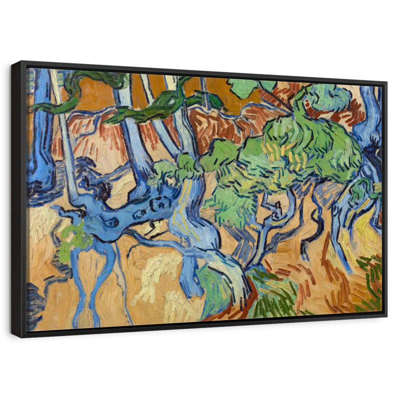 Tree Roots, 31" X 21", Floating Frame Black