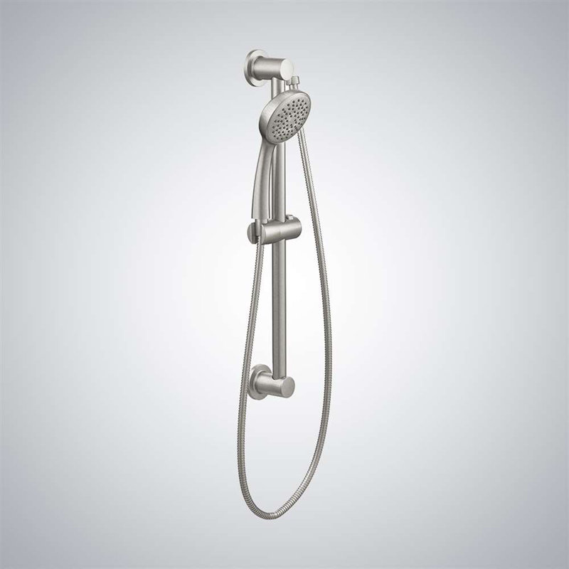 Kosvo Handheld Round Shower with Slide Bar Modern and Functional Bathroom Upgrade, Chrome