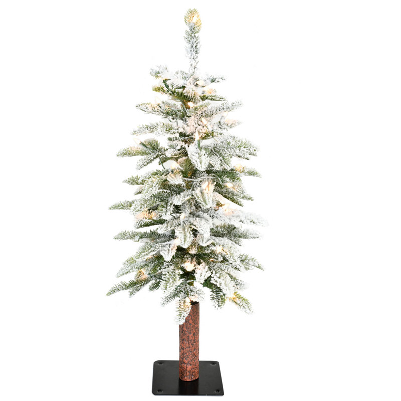 Arbre de Noël enneigé 3 pi avec 35 lumières DEL