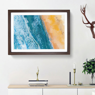 The Palm Coast in Florida in Abstract - Picture Frame Graphic Art Print