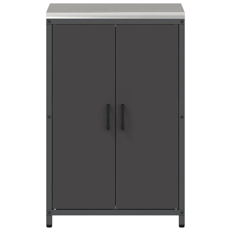 Storage Kitchen Cabinet Set, 92cm H x 60cm W x 50cm D, Black