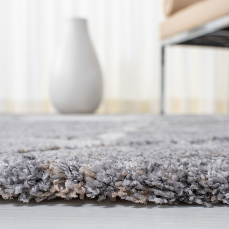 Makenna Abstract Gray/Beige Area Rug, Rectangle 8' x 10'