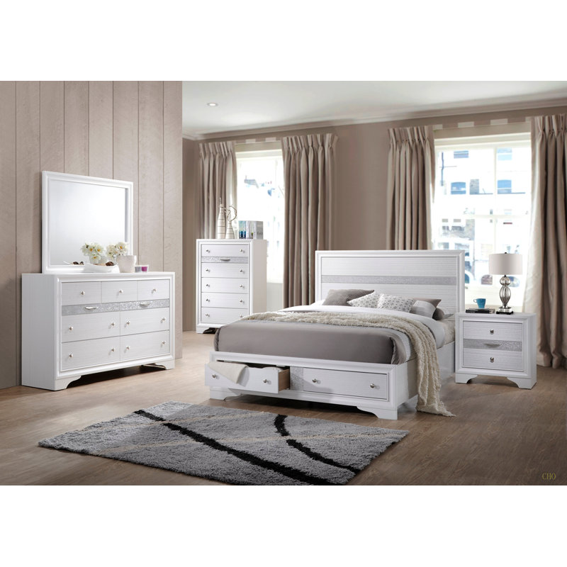 Matrix Traditional 2 Drawer Nightstand Made With Wood