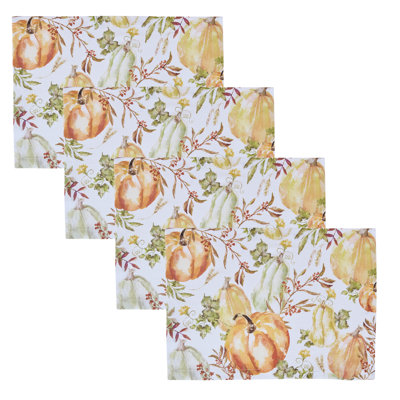 Ensemble de 4 napperons citrouille Cullum