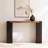 Medieval-style solid wood console table.-811493705