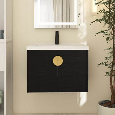 Ensemble de meuble-lavabo simple 27,8 po avec plateau en céramique Ethleen